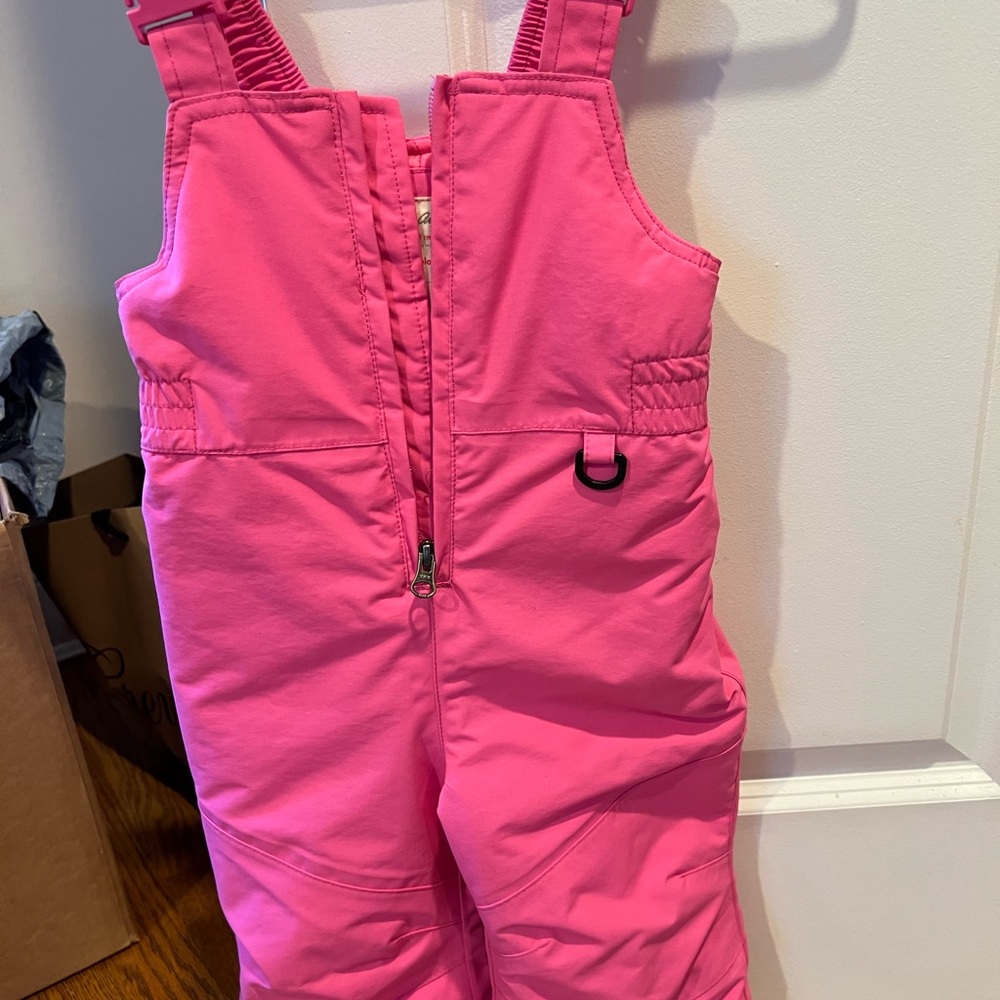 Kids Pink Snow Bib
